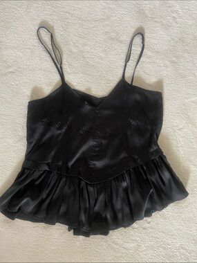 FLANNEL Silk Tank Top, Size Small